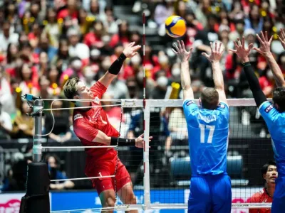 Odbojka Slovenija - Japonska Foto: VolleyballWorld