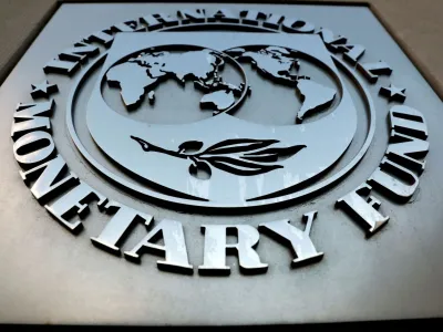 FILE PHOTO: The International Monetary Fund (IMF) logo is seen outside the headquarters building in Washington, U.S., September 4, 2018. REUTERS/Yuri Gripas/File Photo