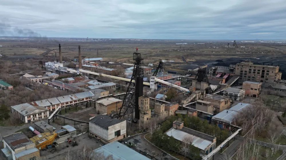 A view shows the Kostenko coal mine operated by ArcelorMittal Temirtau, as a rescue operation continues following a mine fire, in Karaganda, Kazakhstan October 28, 2023. REUTERS/Stringer