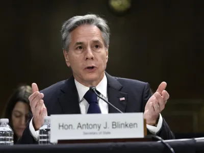 Secretary of State Antony Blinken appeals to the Senate Appropriations Committee that the United States should immediately send aid to Israel and Ukraine, at the Capitol in Washington, Tuesday, Oct. 31, 2023. (AP Photo/J. Scott Applewhite)