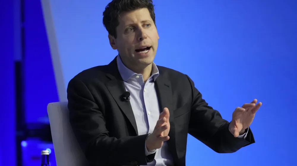 File - Sam Altman participates in a discussion during the Asia-Pacific Economic Cooperation (APEC) CEO Summit, Thursday, Nov. 16, 2023, in San Francisco. Microsoft has announced that it's hired Sam Altman and another architect of ChatGPT maker OpenAI after they unexpectedly departed the company days earlier in a corporate shakeup that shocked the artificial intelligence world. Microsoft Chairman and CEO Satya Nadella also tweeted Monday, Nov. 20, 2023 that the major investor in the chatbot that kicked off the generative AI craze is committed to its partnership with OpenAI. (AP Photo/Eric Risberg, File)