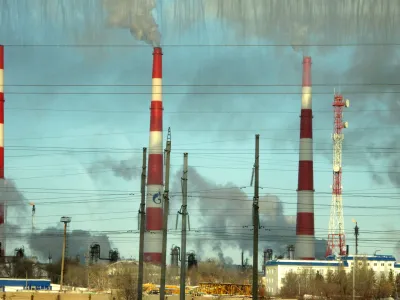 Rusija, Orenburg. Ruski plinski gigant Gazprom. Crpalisce zemeljskega plina. Foto: Karmen Kleiderman/STA