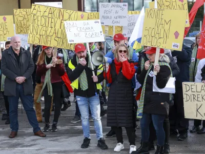 - 28.11.2023 – protest poštnih delavcev Slovenije - Ljubljana //FOTO: Jaka Gasar