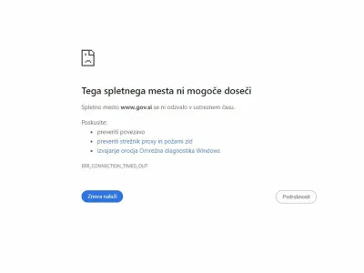 spletne strani državne niso dostopne 30.11.