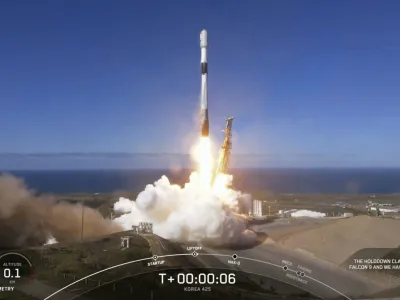 In this image from video provided by SpaceX, South Korea launches its first military spy satellite from Vandenberg Space Force Base, Calif., Friday, Dec. 1, 2023. Using SpaceX's Falcon 9 rocket, it was the first of five spy satellites South Korea plans to send into space by 2025 under a contract with SpaceX. The launch took place a little over a week after North Korea claimed to put its own spy satellite into orbit for the first time as tensions rise between the rivals. (SpaceX via AP)