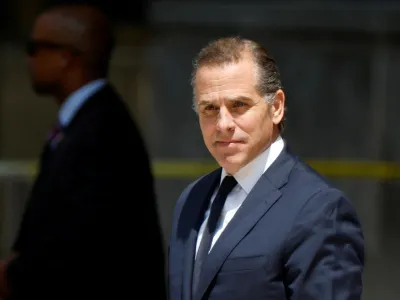 FILE PHOTO: Hunter Biden, son of U.S. President Joe Biden, departs federal court after a plea hearing on two misdemeanor charges of willfully failing to pay income taxes in Wilmington, Delaware, U.S. July 26, 2023. REUTERS/Jonathan Ernst/File Photo