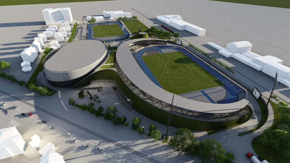 Render Atletski stadion Ljubljana