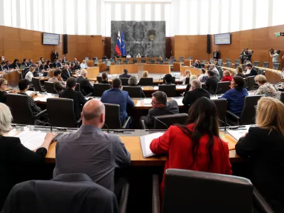 Ljubljana, Drzavni zbor.<br>Izredna seja DZ, na kateri so obravnavali predlog o spremembah zakona o vladi, predlog o spremembah zakona o RTV Slovenija in mandatno-volilne zadeve.