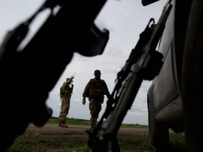 Ukrainian mariners patrol an area, as Russia's attack on Ukraine continues, near a frontline in Donetsk region, Ukraine May 26, 2022. Anna Kudriavtseva