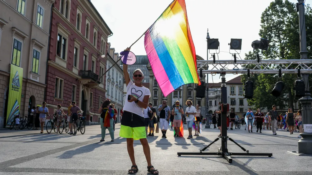 LGBT skupnost,- 19.06.2021 - Parada ponosa 2021 in Balkanski Trans Inter mar  protestni pohod po ulicah Ljubljane //FOTO: Bojan Velikonja