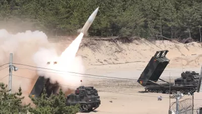 In this photo provided by South Korea Defense Ministry, a missile is fired during a joint training between U.S. and South Korea at an undisclosed location in South Korea, Wednesday, May 25, 2022. North Korea test-launched a suspected intercontinental ballistic missile and two shorter-range weapons into the sea Wednesday, South Korea said, hours after President Joe Biden ended a trip to Asia where he reaffirmed the U.S. commitment to defend its allies in the face of the North's nuclear threat. (South Korea Defense Ministry via AP)