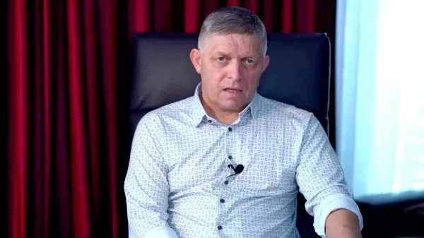 Slovak Prime Minister Robert Fico addresses the nation for the first time after the shooting, before the EU Parliamentary Election, in Bratislava, Slovakia, in this screengrab taken from a social media video released on June 5, 2024. Robert Fico via Facebook/via REUTERS THIS IMAGE HAS BEEN SUPPLIED BY A THIRD PARTY.