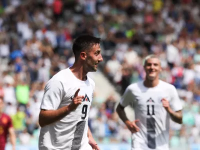 08.06.20024. - 1. gol, Šporar. - Prijateljska nogometna tekma pred Evropskim prvenstvom v Nemčiji. Slovenija- Bolgarija. Foto: Bojan Velikonja 