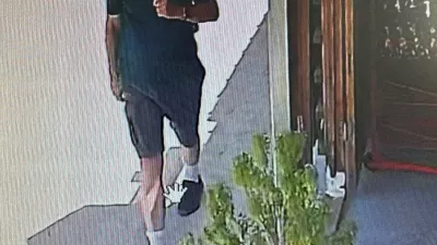 An image taken from a computer screen of a CCTV and released to Reuters on June 7, 2024, shows what is believed to be British TV doctor Michael Mosley on a street on the Greek island of Symi, Greece. Handout via REUTERS ATTENTION EDITORS - THIS IMAGE HAS BEEN SUPPLIED BY A THIRD PARTY.