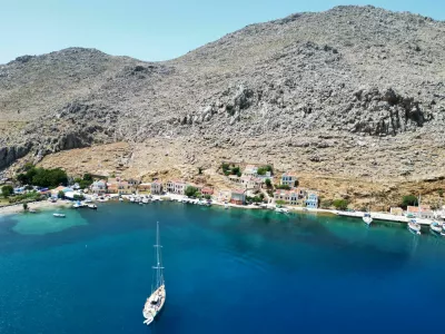 The village of Pedi is seen, following the search for missing British TV doctor Michael Mosley on the southeastern Aegean Sea island of Symi, Greece, June 8, 2024. REUTERS/Panormitis Chatzigiannakis REFILE - CORRECTING DATE FROM JUNE 7 TO JUNE 8