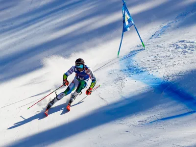 Kranjska Gora.<br>Moski veleslalom za 61. pokal Vitranc.<br>Slovenski smucar Zan Kranjec.