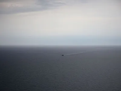 A navy ship is seen during the Baltops 22 exercise in Baltic Sea, June 7, 2022. Picture taken June 7, 2022. REUTERS/Stoyan Nenov