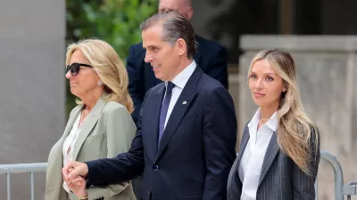 Hunter Biden, son of U.S. President Joe Biden, and his wife Melissa Cohen Biden and U.S. first lady Jill Biden leave the federal court after the jury finds him guilty on all three counts in his trial on criminal gun charges, in Wilmington, Delaware, U.S., June 11, 2024. REUTERS/Hannah Beier