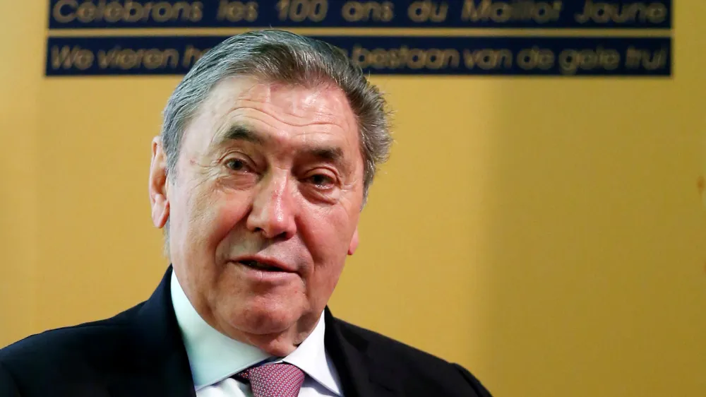 Former Belgian cycling champion Eddy Merckx attends the presentation of the Grand Depart of the 2019 Tour de France cycling race in Brussels, Belgium, January 16, 2018. REUTERS/Francois Lenoir