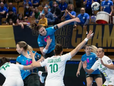 - 26.03.2022 &ndash; ženski rokomet - Krim Mercator: Ferencvaro&scaron;, evropska liga prvakinj - prva tekma osmine finala<br> <br>//FOTO: Bojan Velikonja