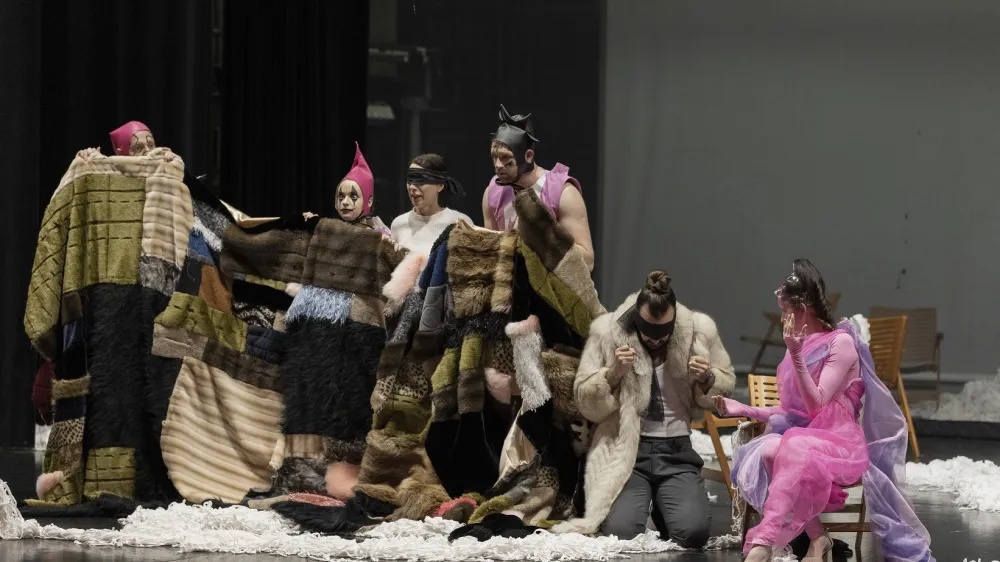 H&auml;ndlova opera v treh dejanjih Agripina se v produkciji Akademije za glasbo Ljubljana na oder postavlja posodobljena in oči&scaron;čena baročnega bli&scaron;ča. Foto: Otton Zajec