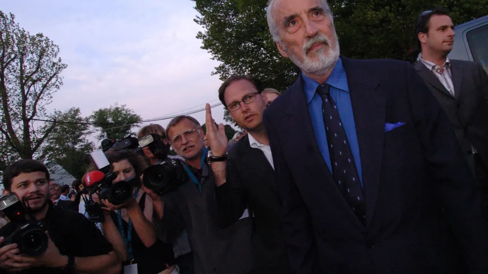 Christopher Lee, Jaka Bizilj,<br>Nabucco, opera, Vrbsko jezero, Celovec, Wortherseefestspiele, // FOTO: MATEJ POVE