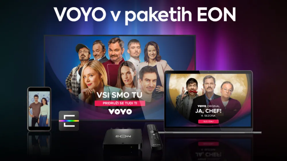 <br><br><br>Telekomunikacijski operater Telemach bo do začetka julija uvedel veliko novost in v svoje pakete EON dodal video na zahtevo VOYO. Zabava za vso družino z najboljšo domačo produkcijo bo tako starim in novim uporabnikom v paketih EON na voljo z le nekaj kliki na katerikoli napravi. Prav tako pa so pri Telemachu že aprila v paketih EON povišali tudi internetno hitrost in tako postali ponudnik z najvišjo hitrostjo v Sloveniji, s čimer sledijo svoji viziji izboljševanja uporabniške izkušnje.