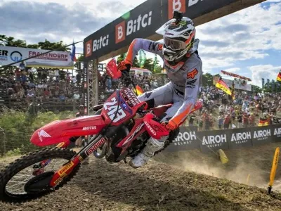 Tim Gajser je v Nemčiji slavil že sedmo zmago v letošnji sezoni.