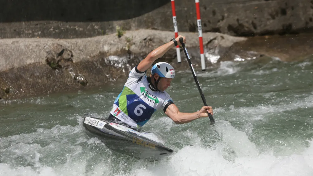 Benjamin Savšek- 26.06.2022 -Finale svetovnega pokala v slalomu na divjih vodah v Tacnu. //FOTO: Nik Erik Neubauer