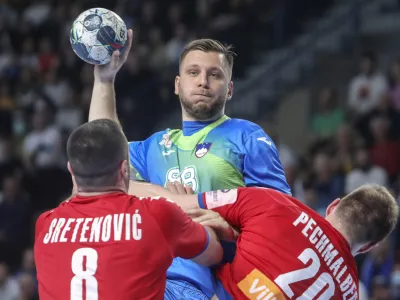 Aleks Vlah - 13.04.2022 – moški rokomet – Slovenija: Srbija, kvalifikacije za SP 2023, prva tekma: /FOTO: Jaka Gasar
