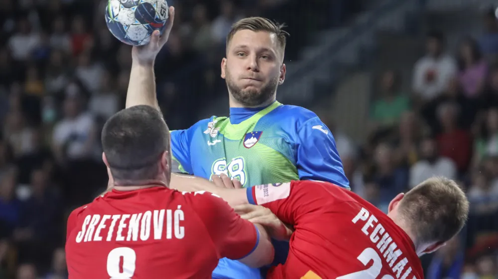 Aleks Vlah - 13.04.2022 – moški rokomet – Slovenija: Srbija, kvalifikacije za SP 2023, prva tekma: /FOTO: Jaka Gasar