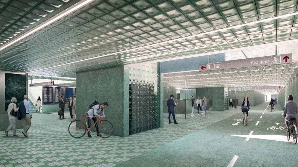 Kolesarska steza v razširjenem podhodu pod železniško postajo je na slikah videti zelo dobro, a obstaja bojazen, da bo izvedena polovičarsko brez dobre navezave na Vilharjevo cesto.