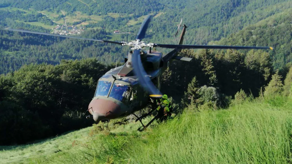 Gašenje požara na kobariškem Stolu