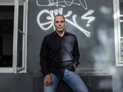 Yanis Varoufakis, gröki ekonomist - profesor gospodarstva na atenski univerzi,    //FOTO: Jaka GasarOPOMBA: ZA OBJAVO V PRILOGI ñ DNEVNIKOV OBJEKTIV - INTERVJU 2013