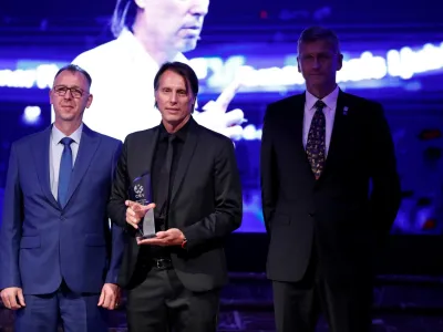 BRUSSELS, BELGIUM - SEPTEMBER 16: pictured during theEuropean Volleyball Gala at the Bozar Museum on september 16, 2022 in Brussels, Belgium, 16/09/2022 (Photo Jimmy Bolcina / Photo News) <br>Gheorghe Cretu<br>