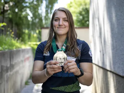 ﻿Andreja Leški, judoistka - nova svetovna podprvakinja v kategoriji do 63 kilogramov - 16.06.2021 – Judo klub Bežigrad - //FOTO: Matjaž Rušt