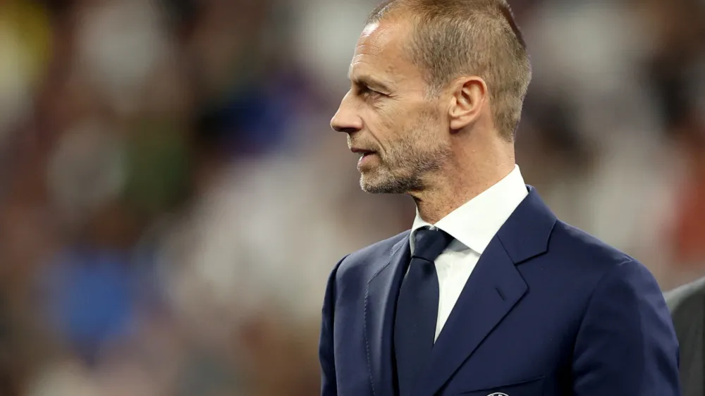 Soccer Football - Champions League Final - Liverpool v Real Madrid - Stade de France, Saint-Denis near Paris, France - May 28, 2022 UEFA president Aleksander Ceferin after the match REUTERS/Molly Darlington