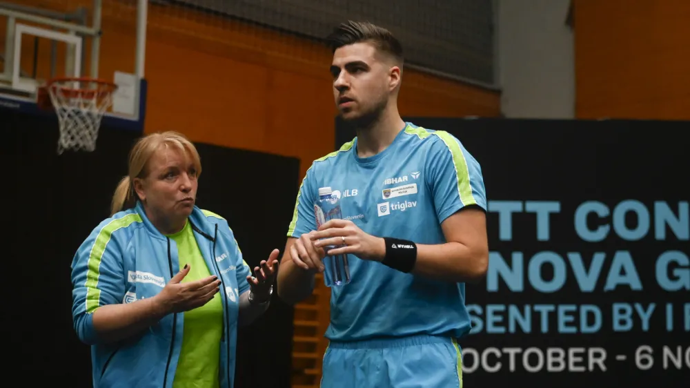 Darko Jorgić igral z Portugalcem Tiagom Apolonio - 03.11.2022 – namizni tenis – mednarodni turnir WTT Contender v Novi Gorici - odprto prvenstvo Slovenije - //FOTO: Nik Erik Neubauer