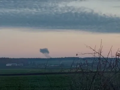 Smoke rises in the distance, amid reports of two explosions, seen from Nowosiolki, Poland, near the border with Ukraine November 15, 2022 in this image obtained from social media. Stowarzyszenie Moje Nowosiolki via REUTERS THIS IMAGE HAS BEEN SUPPLIED BY A THIRD PARTY. MANDATORY CREDIT   TPX IMAGES OF THE DAY
