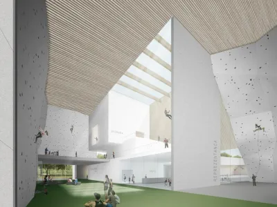 Plezalni center bo omogočal tudi izvedbo plezalnih tekmovanj. 