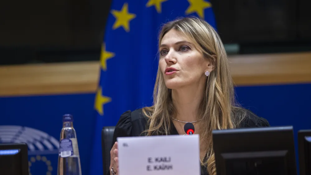 HANDOUT - 07 December 2022, Belgium, Brussels: European Parliament Vice President Eva Kaili attends a book award ceremony. Kaili loses her post as vice president of the European Parliament over serious corruption allegations. Photo: Eric Vidal/European Parliament/dpa - ACHTUNG: Nur zur redaktionellen Verwendung im Zusammenhang mit der aktuellen Berichterstattung und nur mit vollst&auml;ndiger Nennung des vorstehenden Credits - Identification of origin mandatory