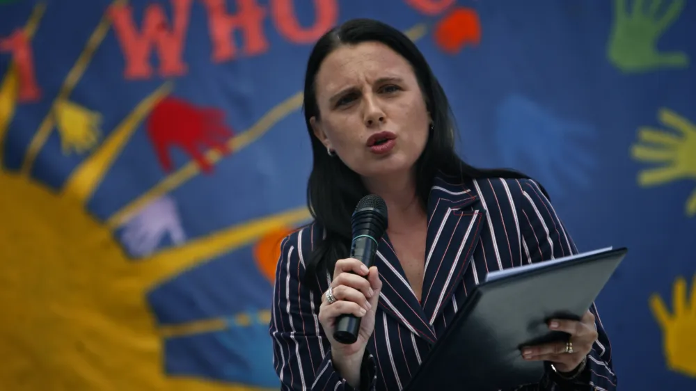 generalna direktorica direktorata za migracije in integracijo Nina Gregori - Azilni dom - Cesta v Gorice - osrednja prireditev ministrstva za notranje zadeve ob svetovnem dnevu beguncev,        /FOTO; Matej Povše