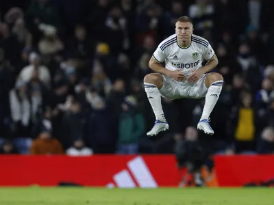 Soccer Football - Friendly - Leeds United v Real Sociedad - Elland Road, Leeds, Britain - December 16, 2022 Leeds United's Rasmus Kristensen during the warm up before the match Action Images via Reuters/Jason Cairnduff