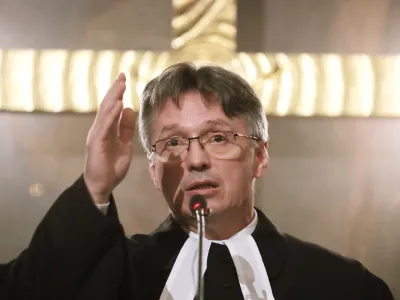 ﻿Murska Sobota, Evangelicanska cerkev Martina Luthra.<br>Umestitev novega evangelicanskega skofa Leona Novaka in inspektorja Bojana Prosica ter drugih cerkvenih delavcev.<br>Novi evangelicanski skof Leon Novak.