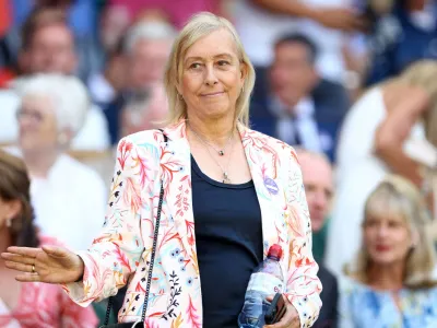 FILE PHOTO: Tennis - Wimbledon - All England Lawn Tennis and Croquet Club, London, Britain - July 9, 2022 Former tennis player Martina Navratilova in the royal box ahead of the women's singles final between Kazakhstan's Elena Rybakina and Tunisia's Ons Jabeur REUTERS/Hannah Mckay/File Photo