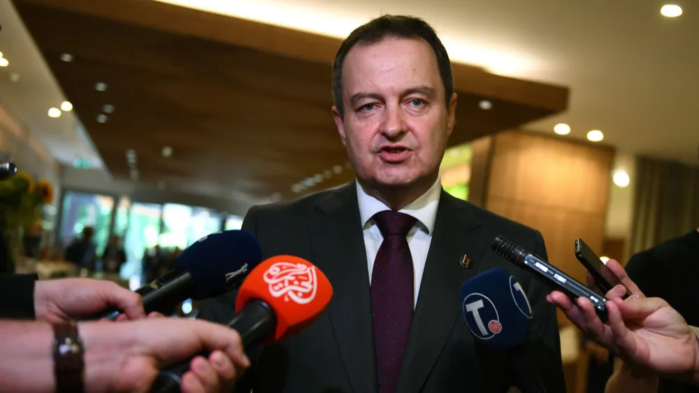 ﻿Bled, Rikli Balance Hotel.<br>Panel z naslovom Zahodni Balkan - pot v Evropo in demokracijo ter skupna odgovornos<br>Srbski zunanji minister Ivica Dacic.