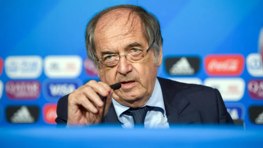 FILED - 05 July 2019, France, Decines-Charpieu: Noel Le Graet, President of the French Football Federation, speaks at a press conference during the 2019 FIFA women's World Cup. Photo: Sebastian Gollnow/dpa