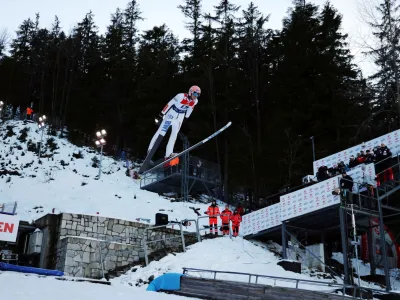 Ski Jumping - FIS Ski Jumping World Cup - Team HS140 Event - Zakopane, Poland - January 14, 2023 Poland's Dawid Kubacki in action Marek Podmokly/Agencja Wyborcza.pl via REUTERS  ATTENTION EDITORS - THIS IMAGE WAS PROVIDED BY A THIRD PARTY. POLAND OUT. NO COMMERCIAL OR EDITORIAL SALES IN POLAND.