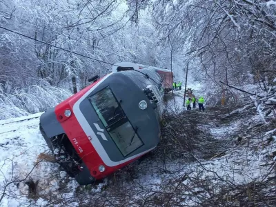 Vlak se je iztiril pri Novem mestu