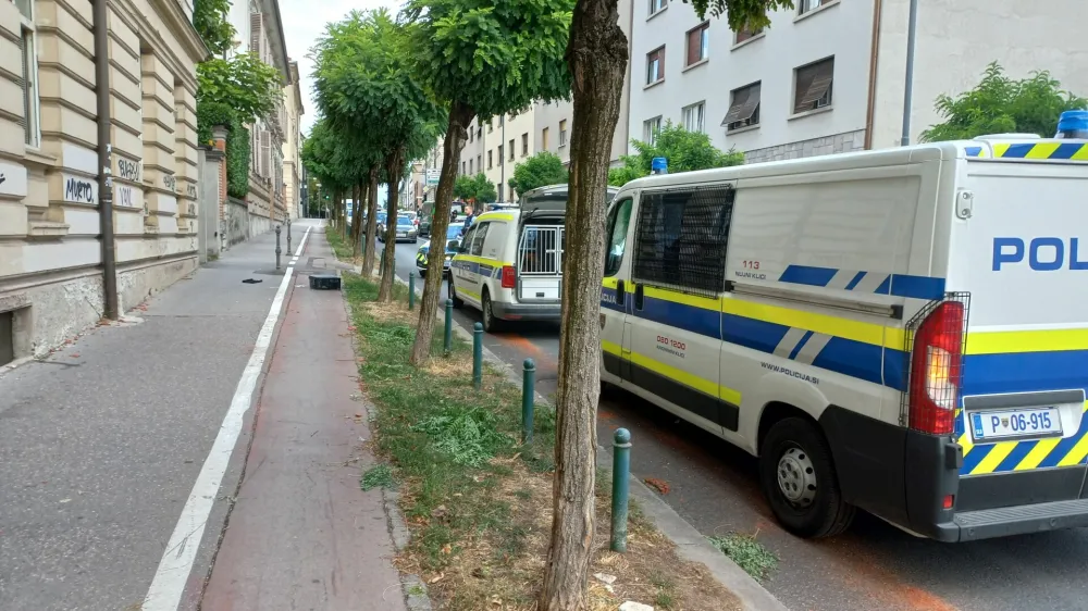 Mo&scaron;ki je z okna stavbe na ulico, ljudi pa tudi avte metal različne stvari. 